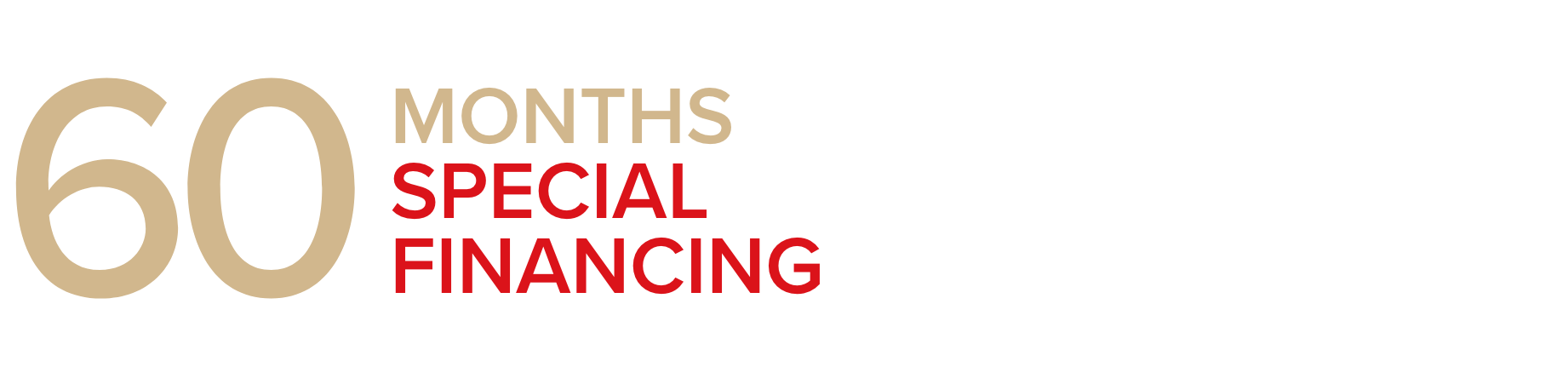 60 Months Special Financing