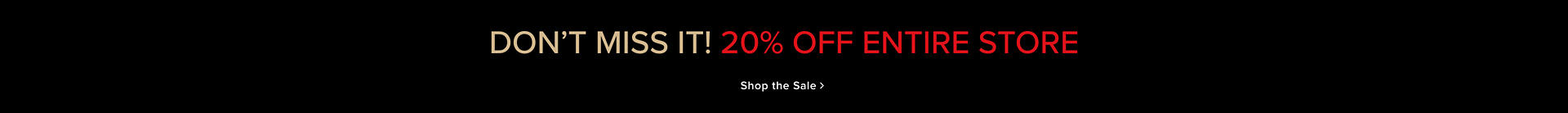 20% Off Entire Store Sale Banner