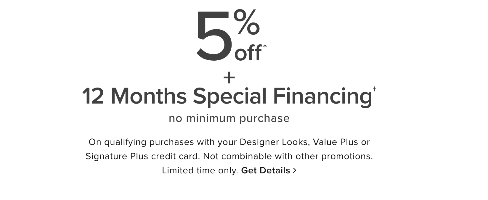 12 Month Financing Offer