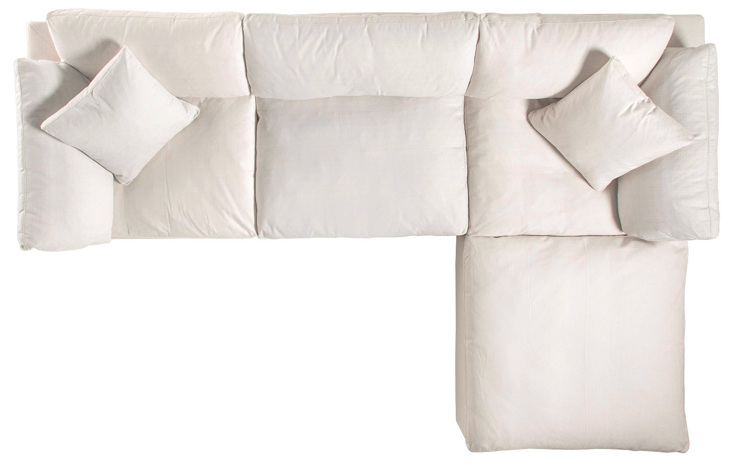 Plush 3-Piece Sectional and Ottoman Set