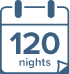 120 Night Sleep Guarantee Icon