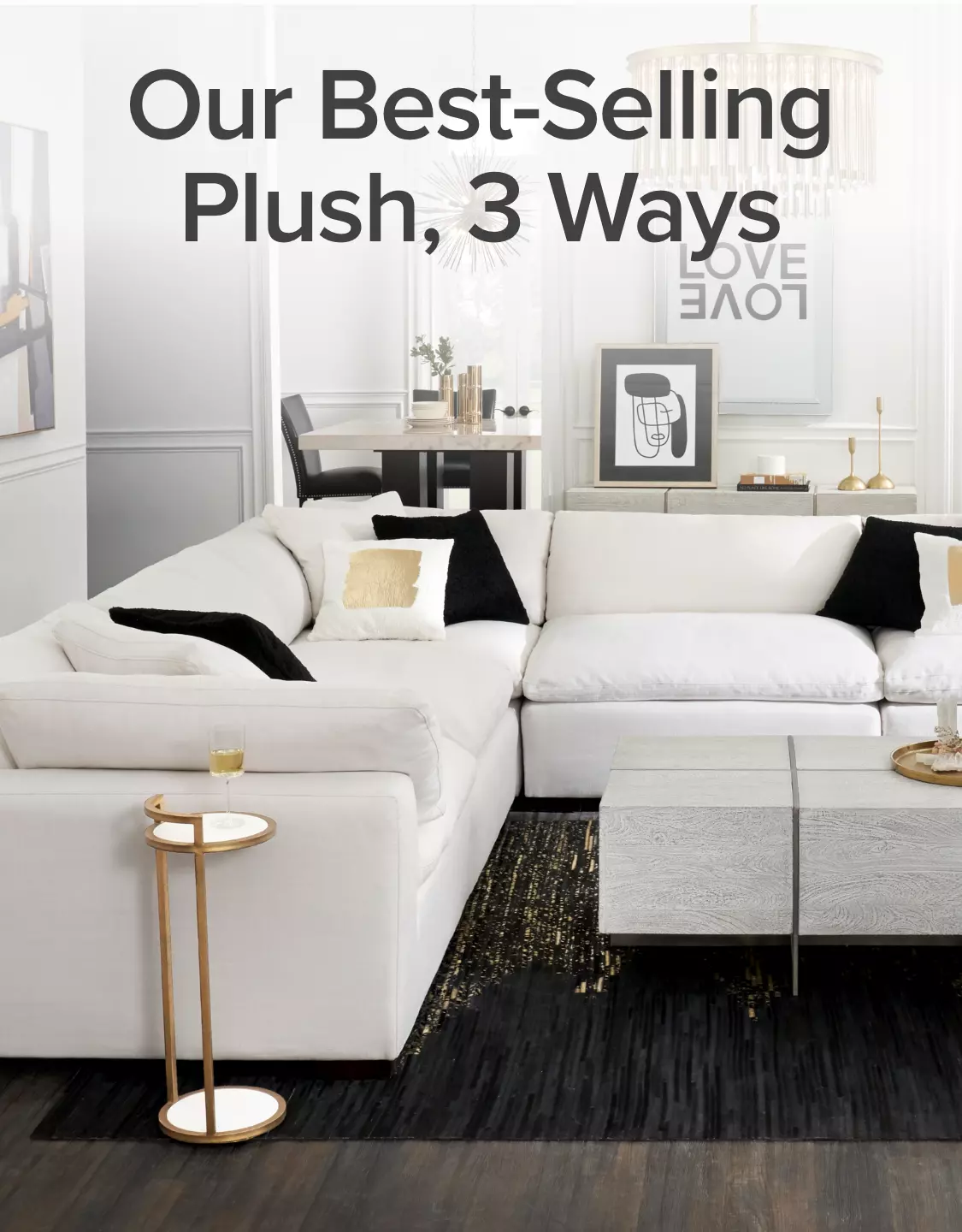 Image: Our Best Selling Plush Sectional Three Ways